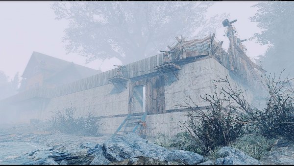 Вход в поселение у завода MASS. Poselenia Windfire