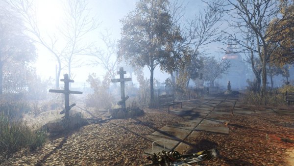 Кладбище при церкви.. METRO EXODUS