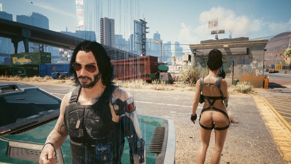 Джони и попа панам ;) Cyberpunk 2077 глазами Windfire