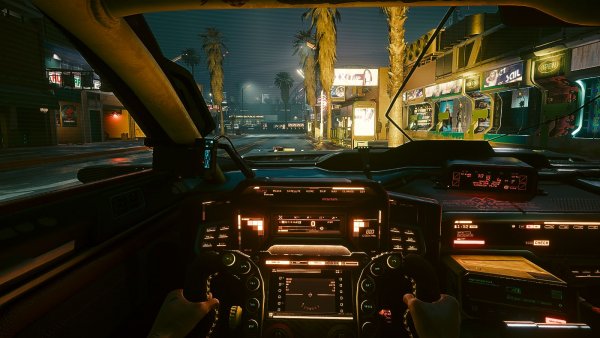 Вид из машины Ви.. Cyberpunk 2077