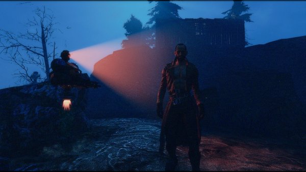 Поселенец и робот-страж... Poselenia Windfire Fallout-4