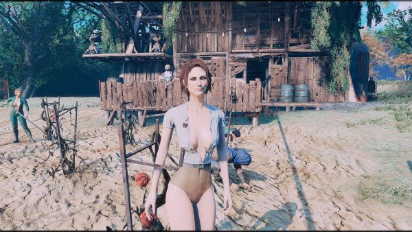 Паселенка в прозрачных шортиках.. Fallout-4 (Сборка 7.5)