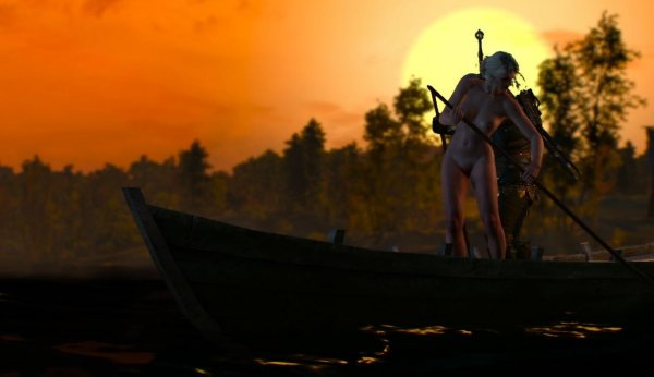 ЦИРИ с Геральтом на лодке.. Ведьмак III