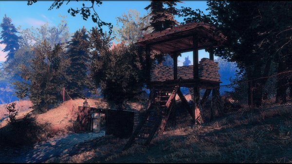 Охранная вышка в поселении.. Poselenia Windfire Fallout-4