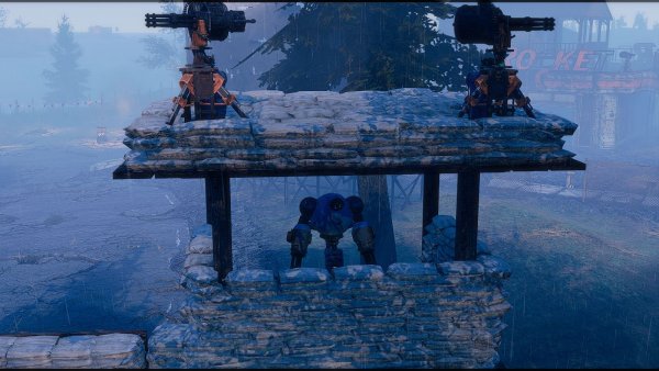 Боевой робот на охранной вышке.. Poselenia Windfire