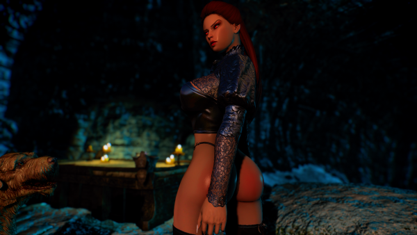 SkyrimSE - Astarta в пещере