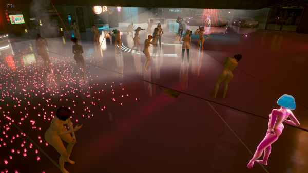 Джонни открыл ночной клуб с прозрачными изнутри стенами.