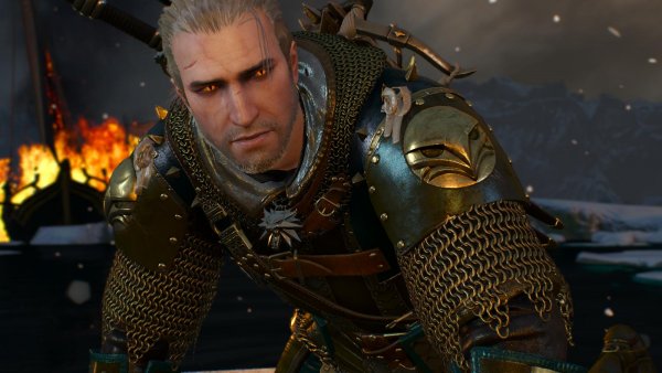 ГЕРАЛЬТ в процессе битвы с Д.Охотой.