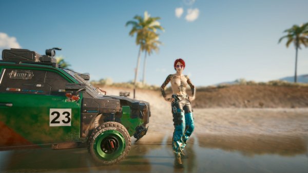 На пляже.. Cyberpunk 2077 глазами Windfire