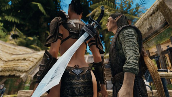 Карли и лесной эльф.. Skyrim SE (Тропики 7.0)