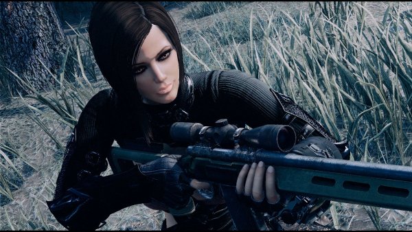 NORA со снайперкой.. Fallout-4 (Сборка 8.5)