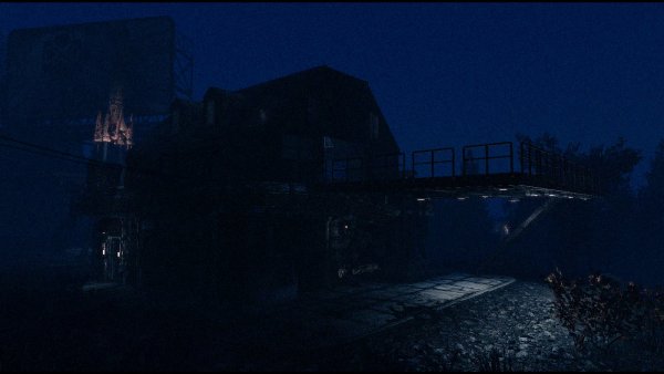 База - ночью.. Poselenia Windfire Fallout-4