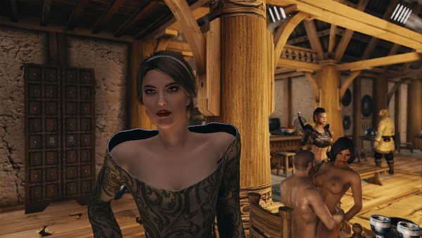 Знатаная дама в таверне.. Skyrim SE (Тропики 7.0)