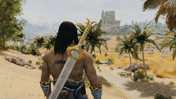 Эйран смотрит в сторону Вайтрана.. Skyrim SE (Тропики 7.0)