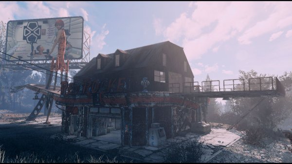 Главное поселение - днем.. Poselenia Windfire Fallout-4