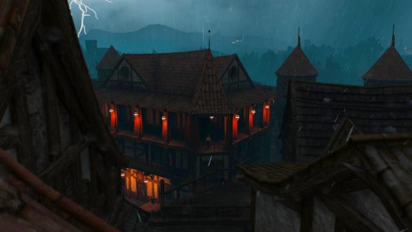 ПЕЙЗАЖНОЕ. Цири на балконе.. Ведьмак III (сборка Торна)