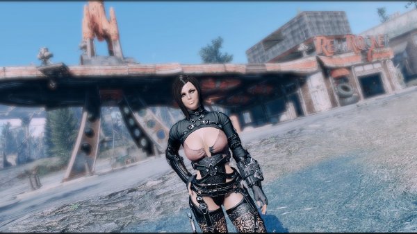 НОРА возле Кр.Ракеты Кембриджа.. Fallout-4 (Сборка 8.5)