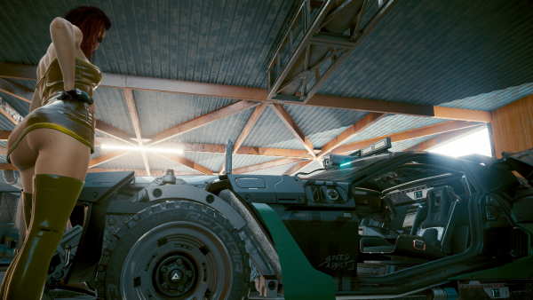 Джонни показал красотке Ви бесплатный спорт-кар -4.