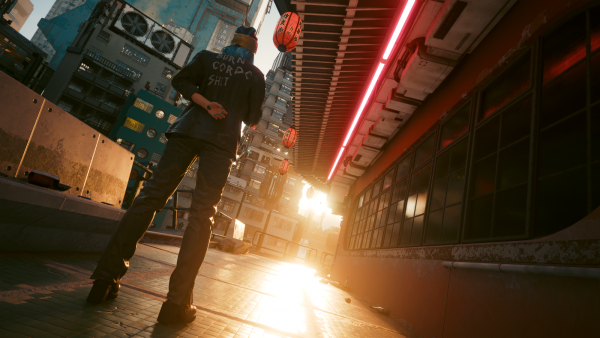 Рассвет в городе.. Cyberpunk 2077