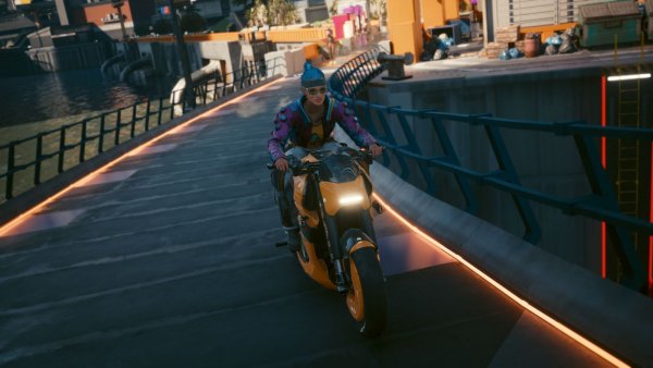 По мосту, на мотике.. Cyberpunk 2077 глазами Windfire