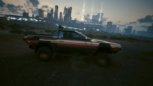 Сумеречный вид на город, с путошей..