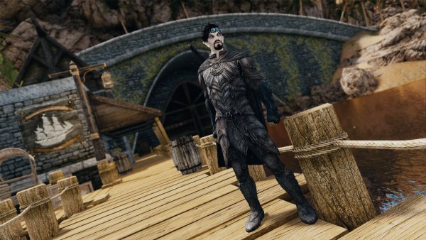 Даркфэл, в порту Солитьюда. Skyrim SE (Тропики 7.0)