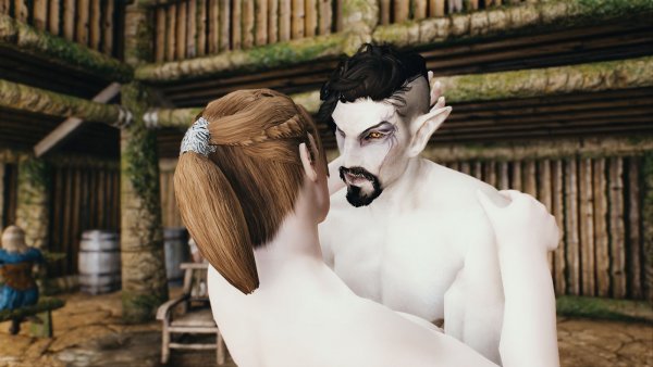 Даркфэл с женщиной.. Skyrim SE (Тропики 7.0)