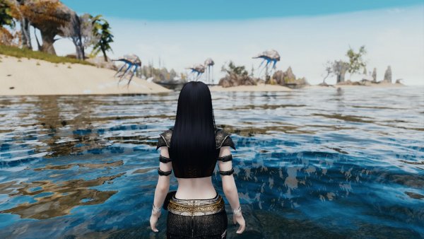 Велена наблюдает за Нетчами.. Skyrim SE (Тропики 7.0)