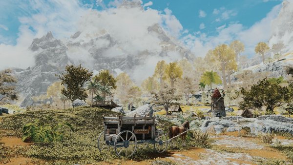 Фермы подле Вайтрана. Вид на Высокий Хродгар.