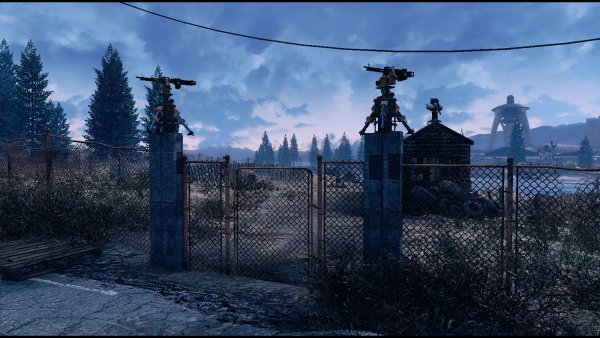 Нордхаген-Бич уже с забором. Poselenia Windfire Fallout-4