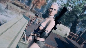 Стражница загарает на посту.. Fallout-4 (Сборка 9.0)