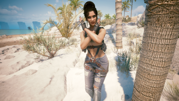 Панам в открыла нижнюю часть груди и cвой "соблазнительный" животик.