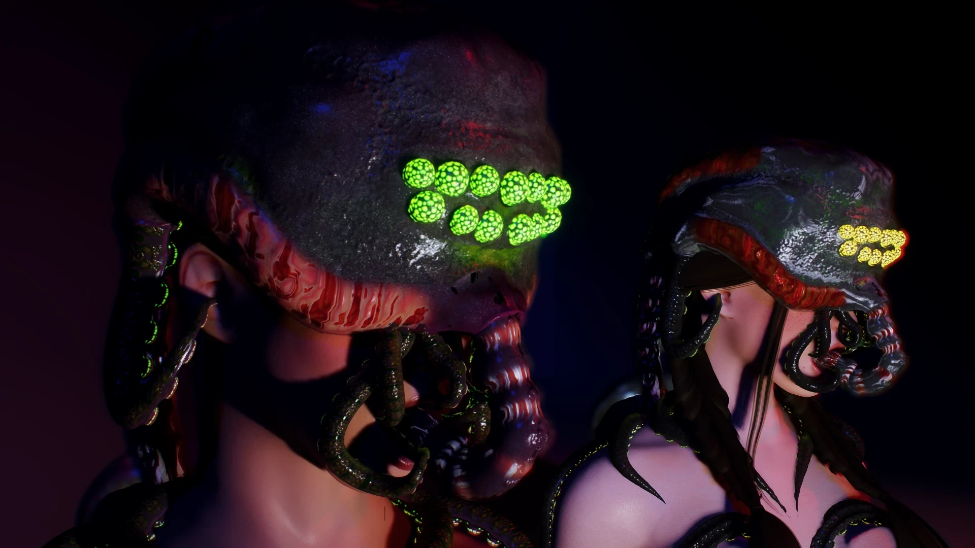 Tentacle Parasite (Animated with SMP) BHUNP and CBBE 3BA SE и LE Rus