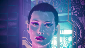 Эскорт-девушка с пластиковой кожей.