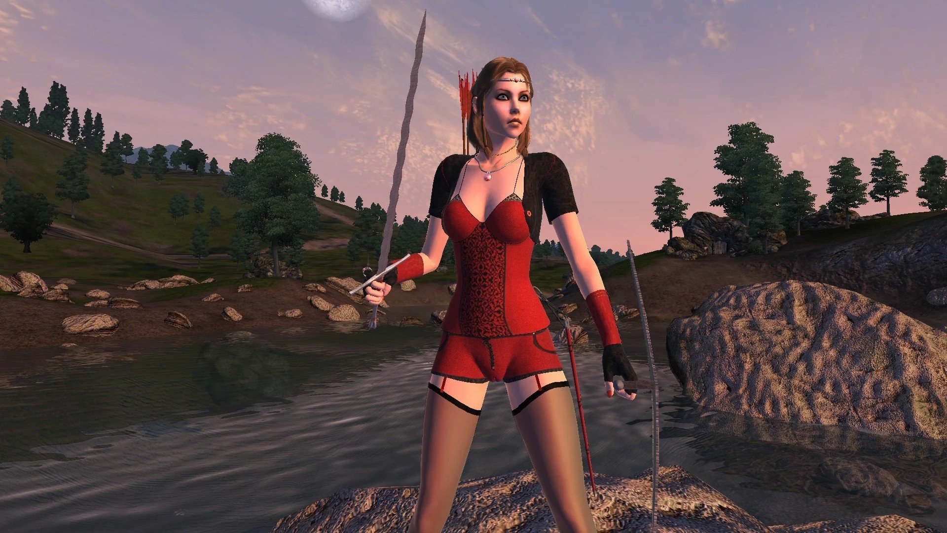 The Red Lady outfit and weapons Rus