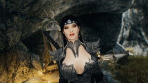 КЬЯРА возле алтаря.. Skyrim AE (Тропики 12)