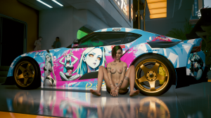 Люси (после раздачи автографов) на перекуре.