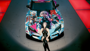 Люси и её «Toyota Supra "HKS Itasha"».