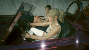 Ви и Джуди на кабриолете.