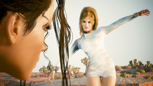 Панам и Ви в прозрачном мини платье - 3.