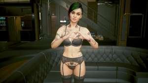 Джуди в французском нижнем белье.