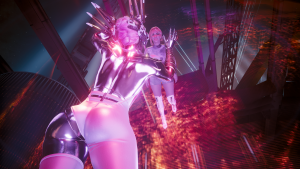 Вид снизу. Ви подлетает к Лиззи.