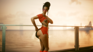 Шалунья Ви показала свои "татушки".