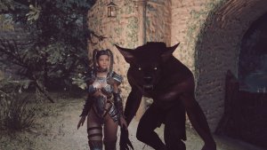 Катя и волк - теперь вместе..  SKYRIM AE (Сборка 15)