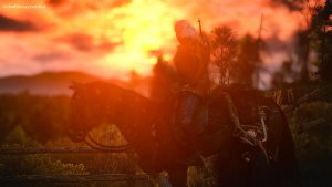 Снова Геральт любуется закатом.. Ведьмак III (сборка Торна)