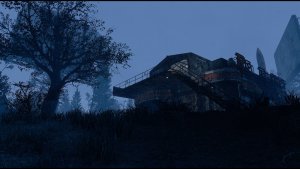 Стоянка грузовиков РедРокет. Poselenia Windfire Fallout-4