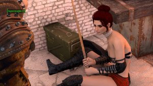 Храбрая девочка, с кием в драку пошла...