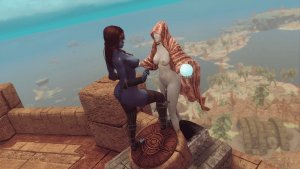 На крыше коллегии. SKYRIM AE (Сборка 16)