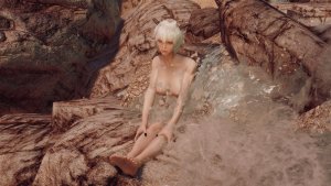 ЛИНА освежается в жару. SKYRIM AE (Сборка 16)