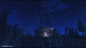 Ночь, над землей Эбернети. Poselenia Windfire Fallout-4